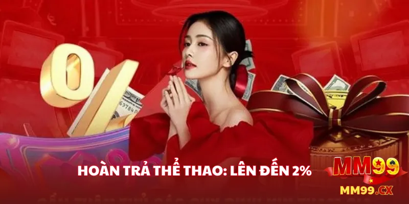 Hoàn trả thể thao: Lên đến 2%